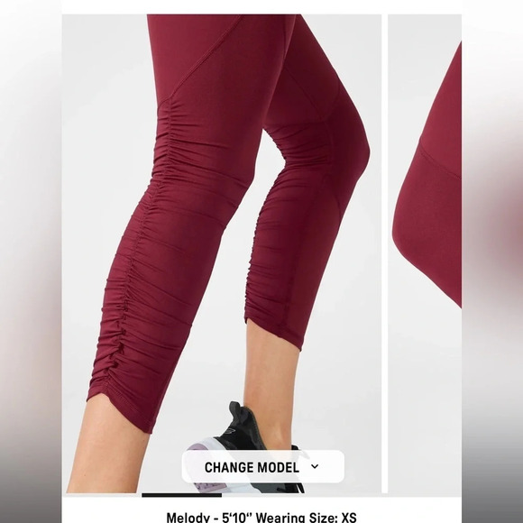 Fabletics PureLuxe Mid-Rise Ruched 7/8 Legging indigo purple size S/M - Picture 14 of 14